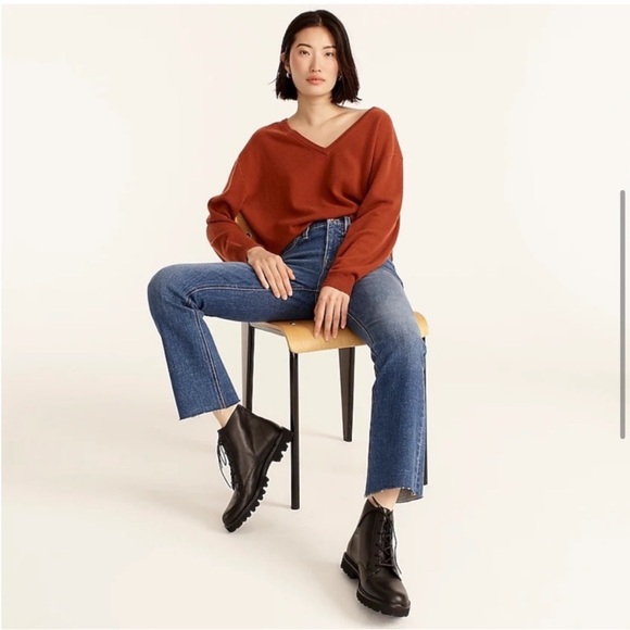 J. Crew Cashmere Relaxed V-neck Sweater - Picture 3 of 13